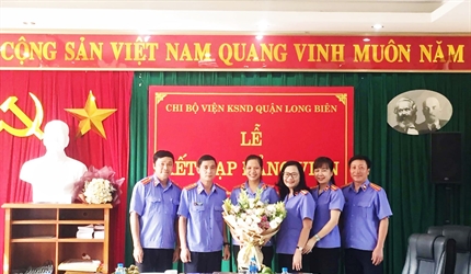 Lễ kết nạp Đảng viên mới tại Chi bộ Viện KSND các quận Hoàn Kiếm, Đống...